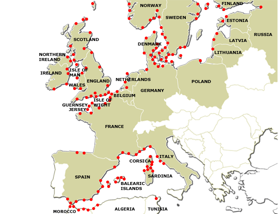 Countries and Ports